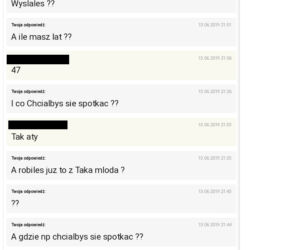 Białystok. Zapis SMS rozmowy z pedofilem zatrzymanym na ul. Warszawskiej