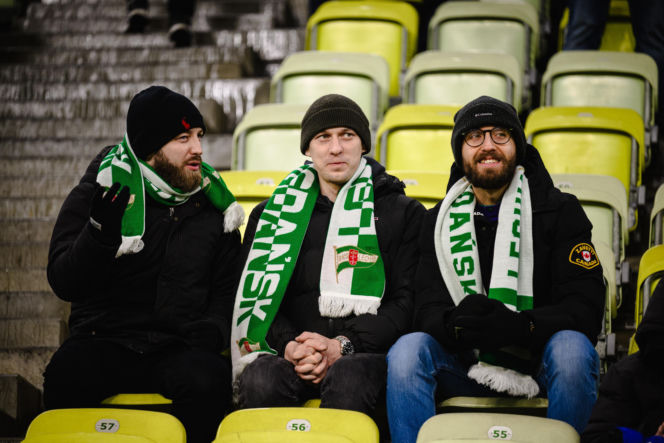 Lechia Gdańsk - Cracovia, zdjęcia kibiców z meczu 20. kolejki PKO BP Ekstraklasy