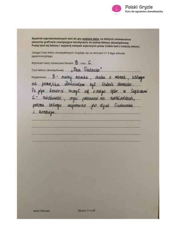 Egzamin ósmoklasisty 2025 - polski.