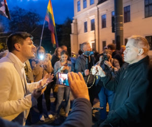 Tańczący protest pod krakowską kurią