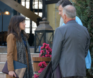 Pierwsza miłość. Sylwia (Natalia Avelon), Artur (Łukasz Płoszajski), Karol Weksler (Karol Strasburger)
