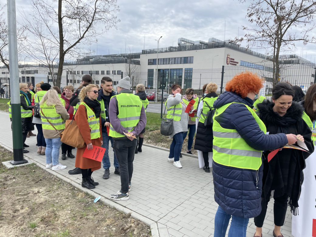 Protest pielęgniarek w Krakowie 30.03.