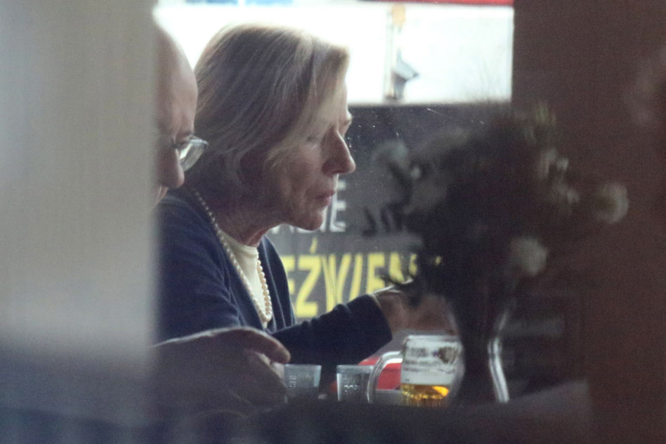 Bożena Dykiel z mężem na spacerze i na obiedzie w Gdyni