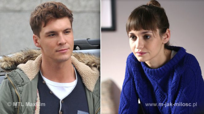 M jak miłość. Janka (Joanna Osyda), Marcin (Mikołaj Roznerski)