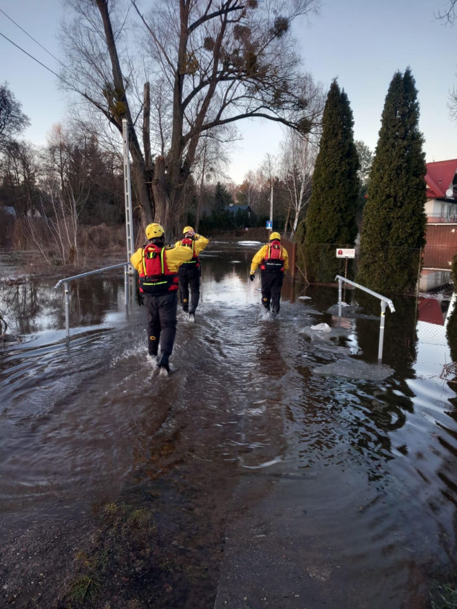 Przekroczenie poziomu alarmowego na Wkrze (26.02.2026)