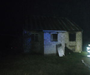 Pożar budynku jednorodzinnego w Grabowie