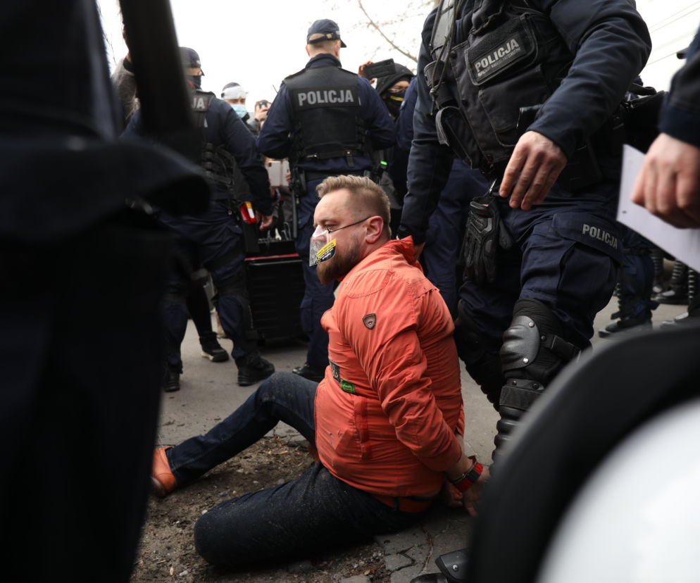 Strajk przedsiębiorców w Warszawie. Zatrzymano Pawła Tanajno