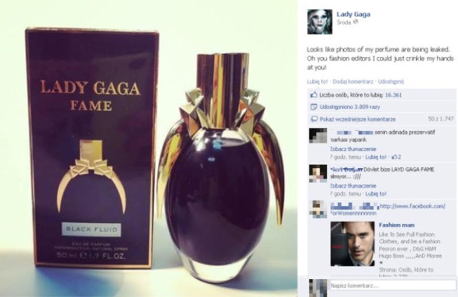 Lady Gaga, perfumy Fame