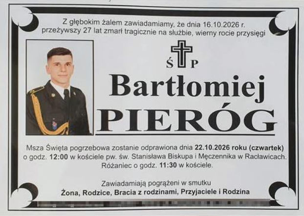 Pożegnają strażaka, który zginął w Nisku