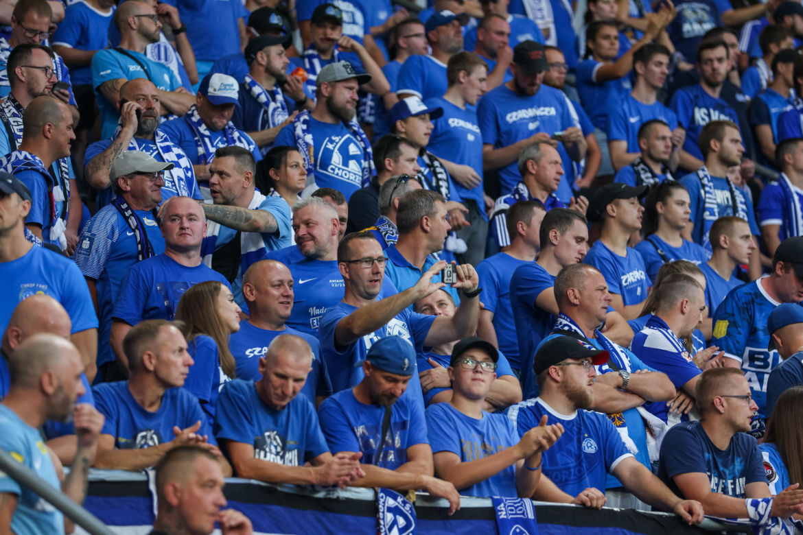 Kibice na meczu Piast Gliwice - Ruch Chorzów