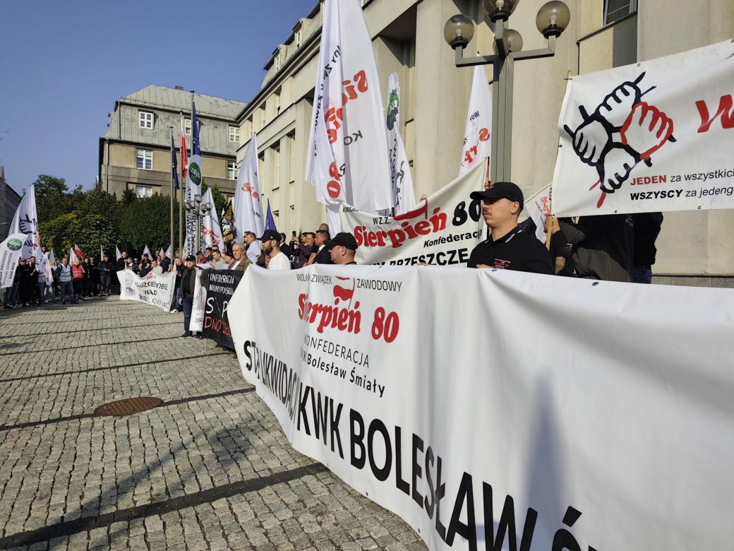 Górnicy protestują przeciw zwolnieniom