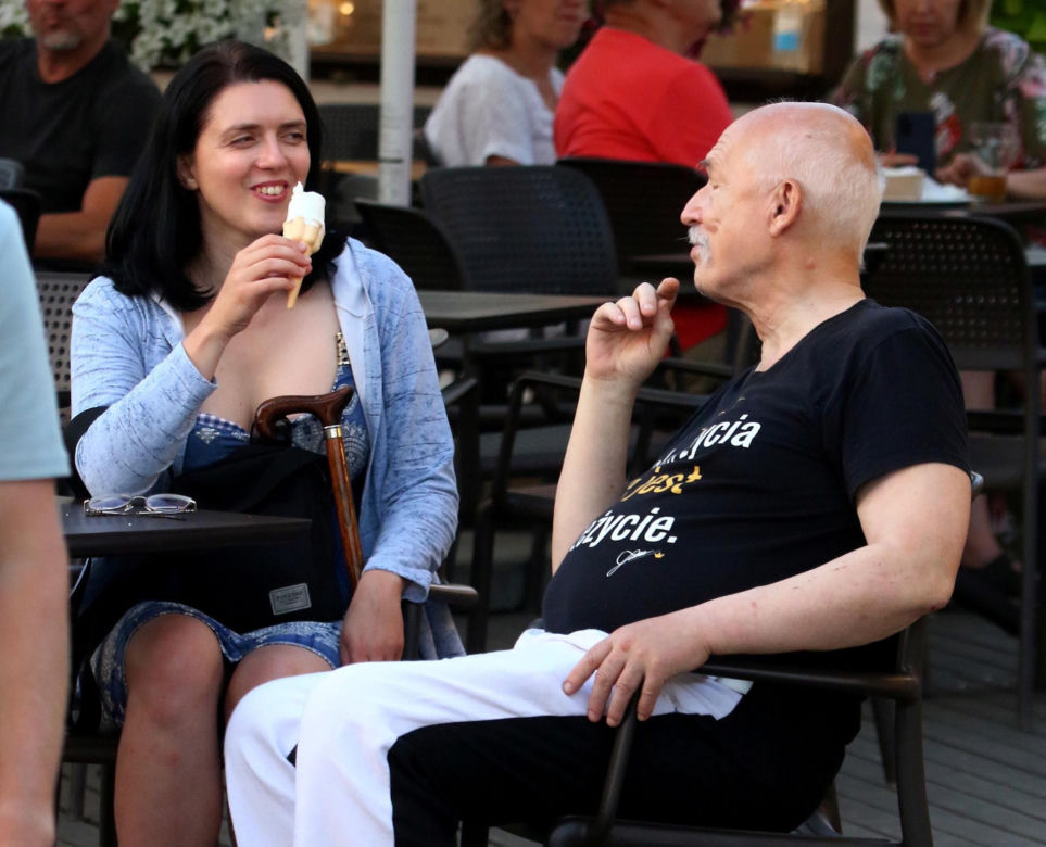 Janusz Korwin-Mikke z żoną