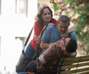 Na Wspólnej, odcinek 2988. Joanna (Anna Cieślak), Karol (Tomasz Nosiński), Bogdan (Wojciech Brzeziński)