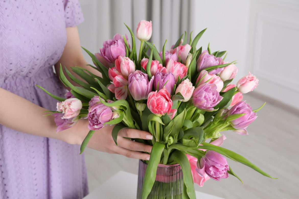 Tulipany cięte w wazonie
