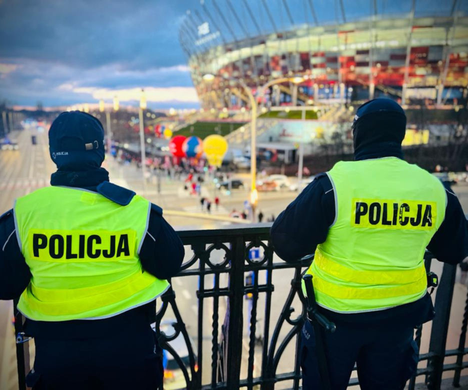 Policja zabezpiecza okolice PGE Narodowego