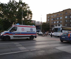 Autobus potrącił motocyklistę