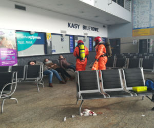 Ewakuacja Dworca Autobusowego w Toruniu - dziś to tylko ćwiczenia
