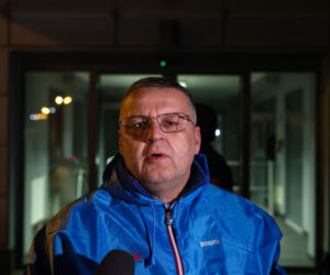 Górnicy opuszczają Kopalnię Węgla Kamiennego Silesia w Czechowicach-Dziedzicach