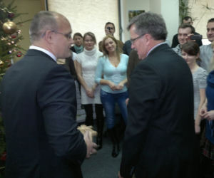Bronisław Komorowski w redakcji Super Expressu