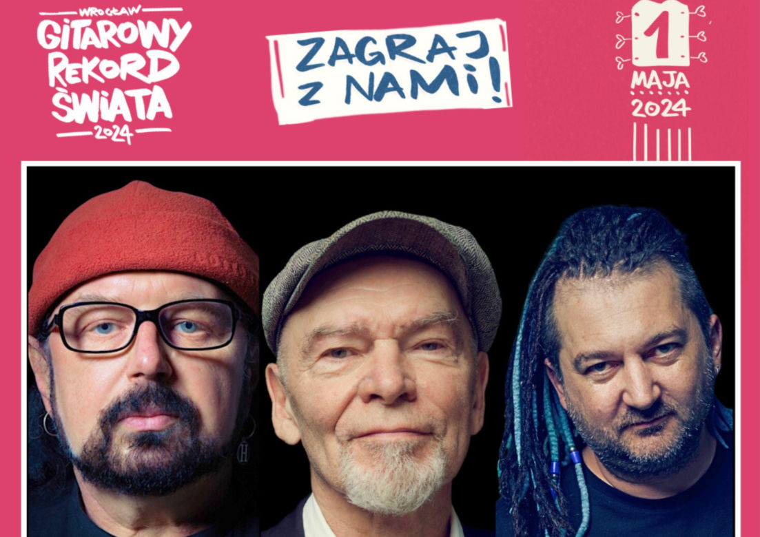 Gitarowy Rekord Świata 2024. Znamy kolejne gwiazdy. Hołdys i Waglewski zagrają „I Ching” we Wrocławiu