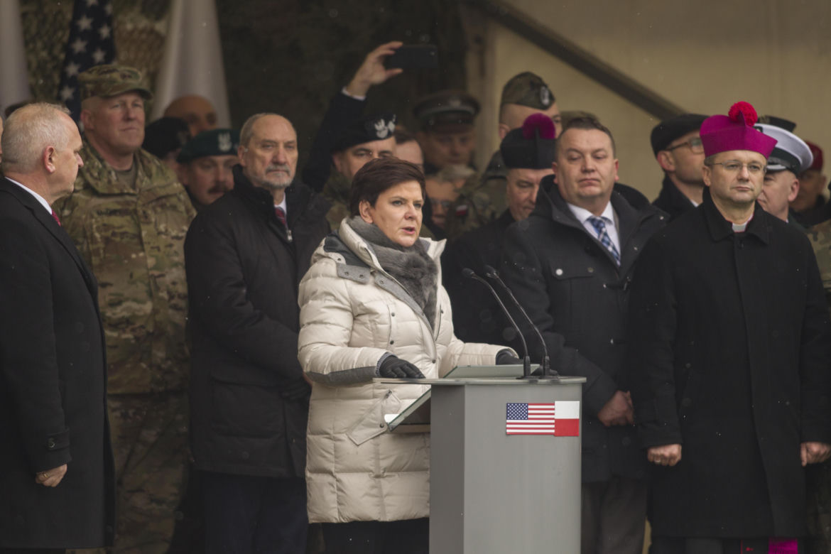 OFICJALNA UROCZYSTOŚĆ POWITANIA WOJSK AMERYKAŃSKICH W ŻAGANIU 