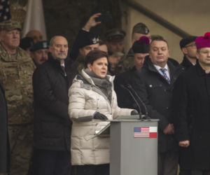 OFICJALNA UROCZYSTOŚĆ POWITANIA WOJSK AMERYKAŃSKICH W ŻAGANIU 