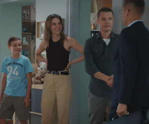 M jak miłość odc. 1897. Franka (Dominika Kachlik), Paweł (Rafał Mroczek), Piotrek (Marcin Mroczek), Misiek (Aleksander Bożyk)