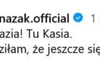 Katarzyna Żak przerwała milczenie. Jej wpis rozwiał wszelkie wątpliwości