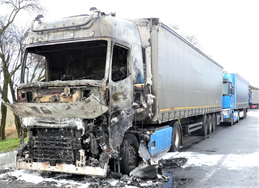 Spalił trzy TIR-y! Brał się za czwartego