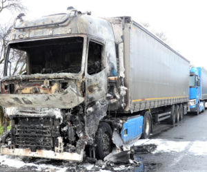 Spalił trzy TIR-y! Brał się za czwartego