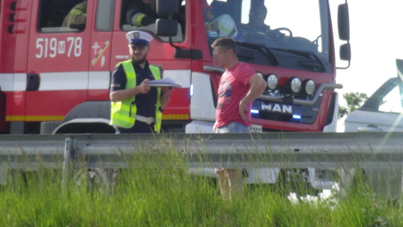 A2 pieszy potrącony na autostradzie