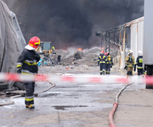 Pożar wysypiska śmieci w Żorach