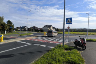 Skrzyżowanie ulic Popiełuszki i Osieckiej