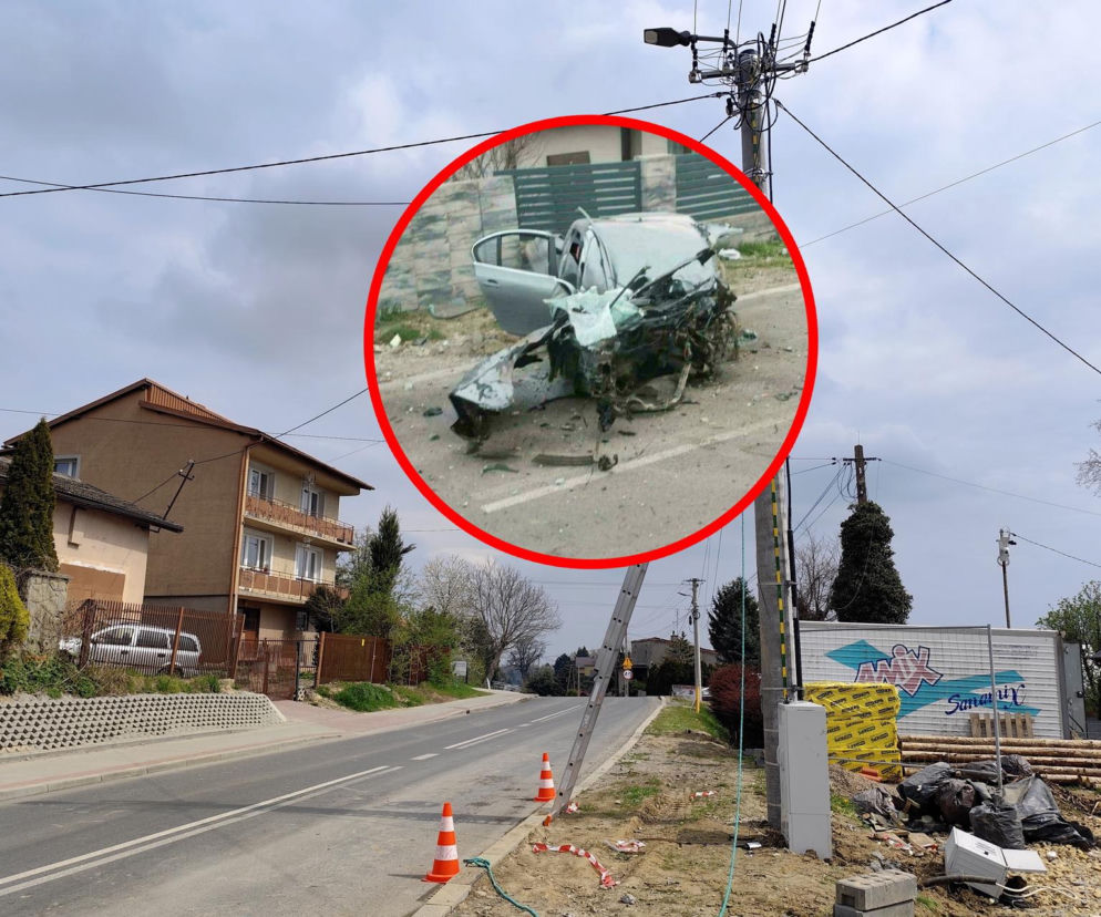 Zginął w drodze akcję. Strażacy musieli rozcinać wrak auta naczelnika OSP