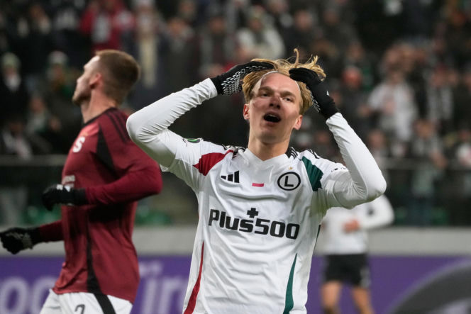 Karol Nawrocki na meczu Legia Warszawa - Sparta Praga