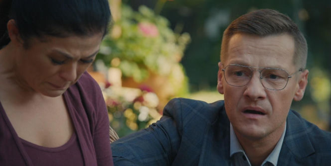 M jak miłość odc. 1908. Kinga (Katarzyna Cichopek), Piotrek (Marcin Mroczek)na Cichopek)