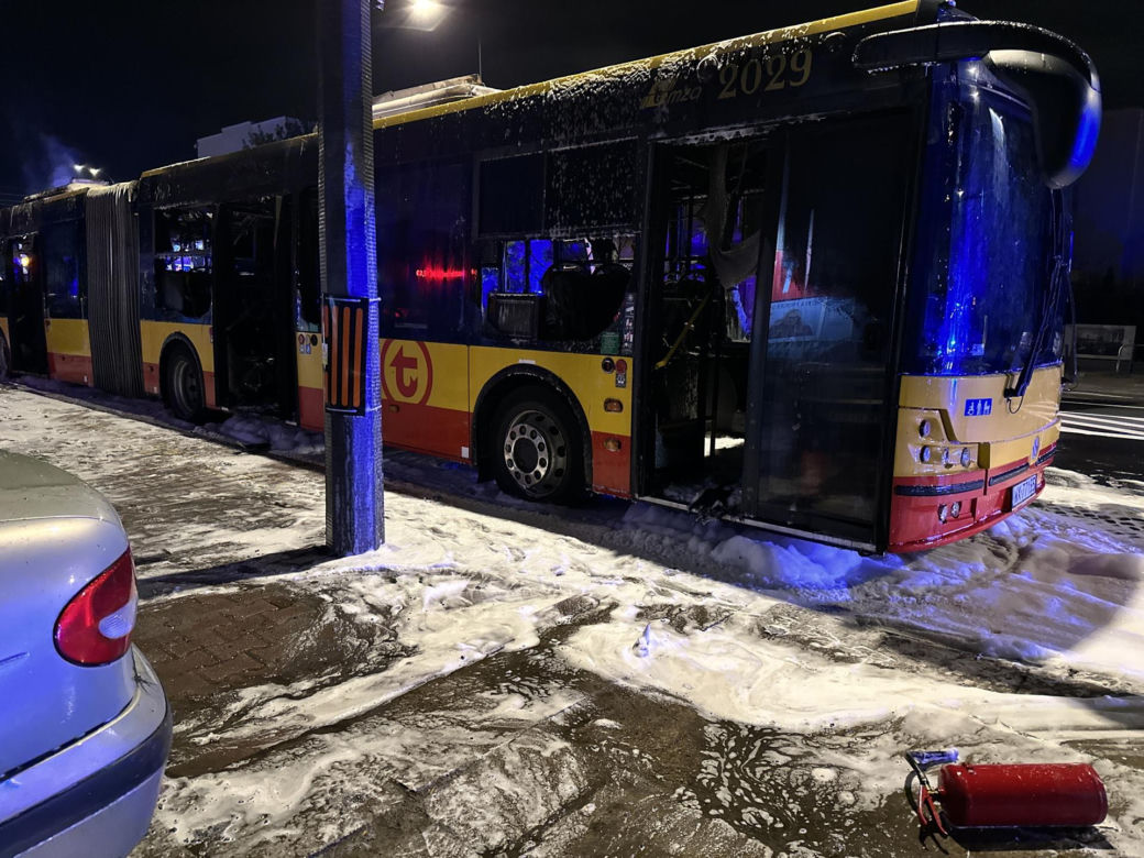Pożar autobusu