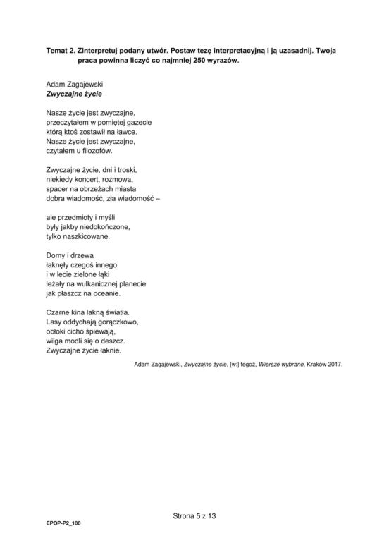 Matura 2025 - język polski