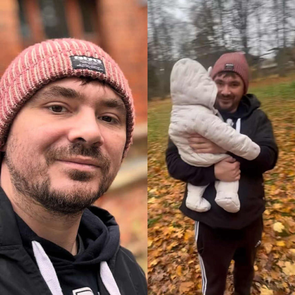 Co za przemiana! Daniel Martyniuk z żoną i dzieckiem na spacerze