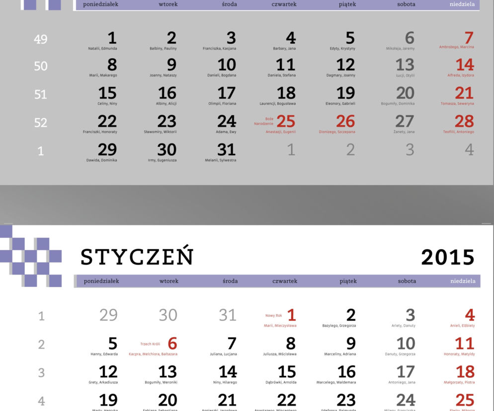 Kalendarz 2015 r.