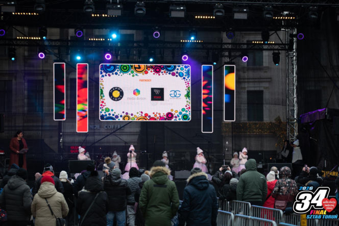 34. Finał Wielkiej Orkiestry Świątecznej Pomocy w Toruniu. Zdjęcia ze starówki