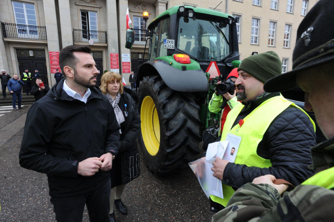 Protest rolników w Koszalinie