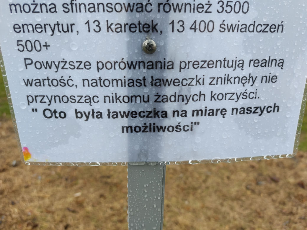 Tabliczka ku pamięci ławeczki patriotycznej [GALERIA]