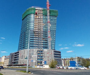 Budowa Hanza Tower - kwiecień 2020
