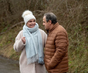 Barwy szczęścia odc. 2618. Małgorzata (Adrianna Biedrzyńska), Jerzy (Bronisław Wrocławski)