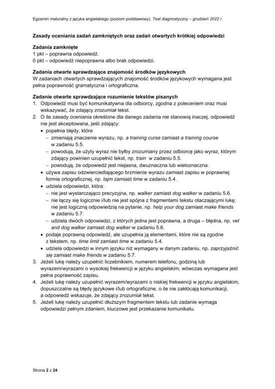 Matura próbna: angielski. Odpowiedzi CKE [grudzień 2022]