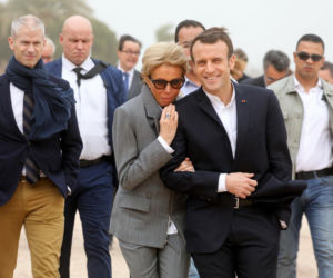Emmanuel Macron z żoną Brigitte Macron