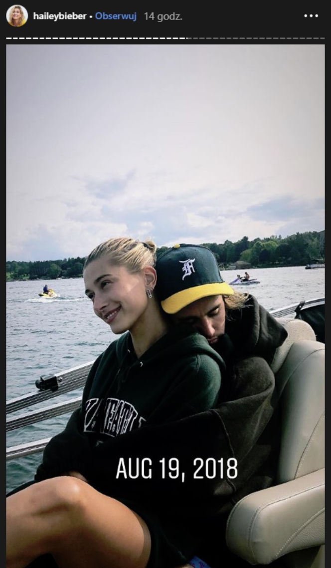 Hailey Bieber i Justin Bieber we wspomnieniach na Insta Stories