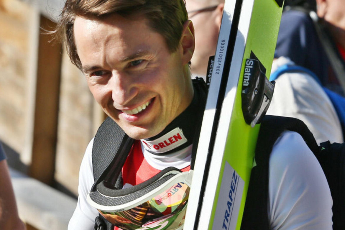 Kamil Stoch podczas konkursu indywidualnego mistrzostw Polski w skokach narciarskich