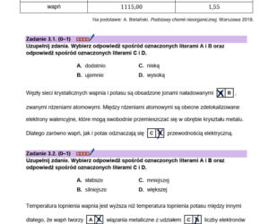 Matura próbna CKE 2026 - chemia. Poprawne odpowiedzi